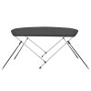 Bimini stříška se 2 oblouky antracitová 180 x 150 x 110 cm 93131