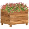 Vyvýšený záhon 50 x 40 x 38 cm recyklované teakové dřevo a ocel 47421