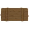 Úložný box medově hnědý 91 x 40,5 x 42 cm masivní borové dřevo 825001