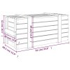 Úložný box černý 91 x 40,5 x 42 cm masivní borové dřevo 825002