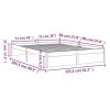 Rám postele bílý masivní dřevo 150 x 200 cm King Size 814955