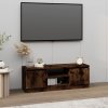 TV skříňka s dvířky kouřový dub 102 x 30 x 36 cm 823355