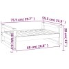 Postel pro psy medově hnědá 75,5x55,5x28 cm masivní borovice 821480