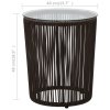 3dílný bistro set s poduškami PE ratan hnědý 48139