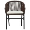 3dílný bistro set s poduškami PE ratan hnědý 48139