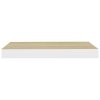 Plovoucí nástěnné police 4 ks dub a bílé 50 x 23 x 3,8 cm MDF 326575