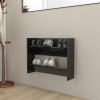 Nástěnný botník černý vysoký lesk 80x18x60 cm kompozitní dřevo 806755