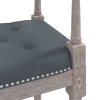 Lavice tmavě šedá 110 x 40 x 70 cm samet 344426