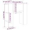 Skříň do předsíně kouřový dub 97,5x37x99 cm kompozitní dřevo 820514