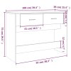 Konzolový stolek dub sonoma 100 x 39 x 75 cm kompozitní dřevo 816779