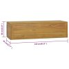 Nástěnná koupelnová skříňka 110 x 45 x 30 cm masivní teak 338228