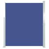 Zatahovací boční markýza / zástěna 160 x 500 cm modrá 45462