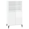 Skříň highboard bílá s vysokým leskem 60 x 36 x 110 cm kompozit 821230