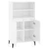 Skříň highboard bílá s vysokým leskem 60 x 36 x 110 cm kompozit 821230