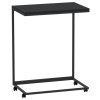 Odkládací stolek s kolečky černý 55x35x70 cm kompozitní dřevo 343101