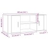 TV skříňka betonově šedá 100x35x40 cm kompozitní dřevo 823095