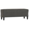 Lavice tmavě šedá 100 x 35 x 41 cm samet 349422