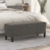 Lavice tmavě šedá 100 x 35 x 41 cm samet 349422