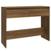 Konzolový stolek hnědý dub 100 x 35 x 76,5 cm kompozitní dřevo 813037