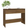 Konzolový stolek hnědý dub 100 x 35 x 76,5 cm kompozitní dřevo 813037