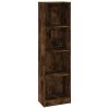 4patrová knihovna kouřový dub 40 x 24 x 143 cm kompozitní dřevo 816065