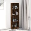 4patrová knihovna kouřový dub 40 x 24 x 143 cm kompozitní dřevo 816065