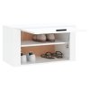 Nástěnný botník bílý s leskem 70 x 35 x 38 cm kompozitní dřevo 821014