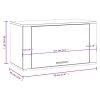 Nástěnný botník bílý s leskem 70 x 35 x 38 cm kompozitní dřevo 821014