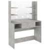 Kosmetický stolek s LED světly 100x40x135 cm MDF betonově šedý 331544