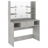 Kosmetický stolek s LED světly 100x40x135 cm MDF betonově šedý 331544