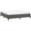 Rám postele bez matrace tmavě šedý 180 x 200 cm samet 347337