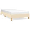Rám postele bez matrací krémově 90x200 cm textil 346791