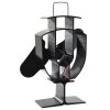 Teplem poháněný ventilátor na kamna 2 lopatky černý 51235