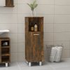Koupelnová skříňka kouřový dub 30 x 30 x 95 cm kompozitní dřevo 815606