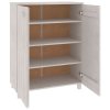 Botník HAMAR bílý 85 x 40 x 108 cm masivní borovice 340517