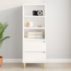 Skříň highboard bílá s vysokým leskem 40 x 36 x 110 cm kompozit 821238