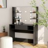 Kosmetický stolek s LED světly 100 x 40 x 135 cm MDF černý 331540