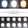 Toaletní stolek s LED bílý 95 x 50 x 133,5 cm masivní borovice 820093