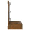 Zrcadlová skříňka s LED kouřový dub 60 x 31,5 x 62 cm 820454