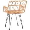 Zahradní židle 2 ks s područkami 56 x 64 x 80 cm PE ratan 319426