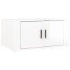 Konferenční stolek bílý s leskem 80x50x36 cm kompozitní dřevo 816514