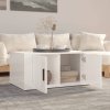 Konferenční stolek bílý s leskem 80x50x36 cm kompozitní dřevo 816514