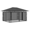 Altán s moskytiérou 4 x 3 x 2,73 m antracitový 180 g/m² 47973