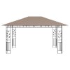 Altán s moskytiérou 4 x 3 x 2,73 m taupe 180 g/m² 312252