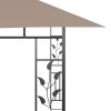 Altán s moskytiérou 4 x 3 x 2,73 m taupe 180 g/m² 312252