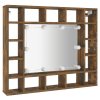 Zrcadlová skříňka s LED kouřový dub 91 x 15 x 76,5 cm 820448