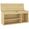 Lavice s botníkem a poduškou dub sonoma 104x30x49 cm kompozit 326753