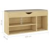 Lavice s botníkem a poduškou dub sonoma 104x30x49 cm kompozit 326753