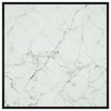 Konferenční stolek černý s bílým mramorovým sklem 90x90x50 cm 322913