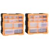 Organizéry s 12 zásuvkami 2 ks 26,5 x 16 x 26 cm 147581